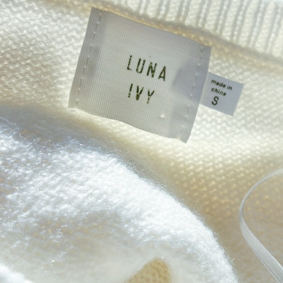 Anthropologie Luna Ivy 3D Bow Cardigan Sweater - Picture 7 of 8